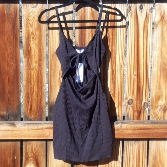 Urban Outfitters Dresses & Skirts - Nwt urban outfitters black ribbed mini dress small